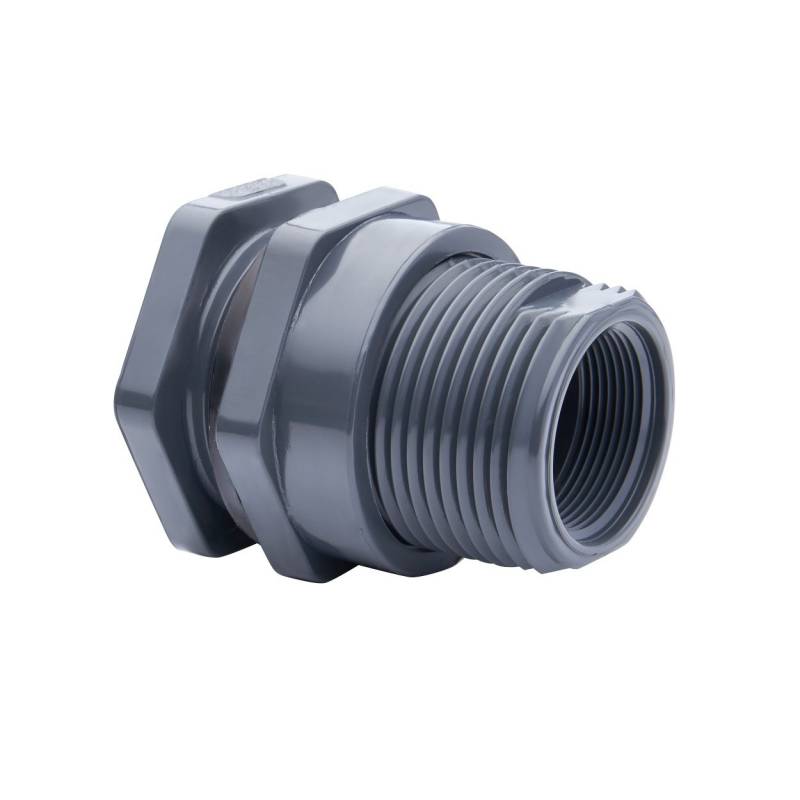 PVC SCH80 BULKHEAD ADAPTER (SOC x FPT)